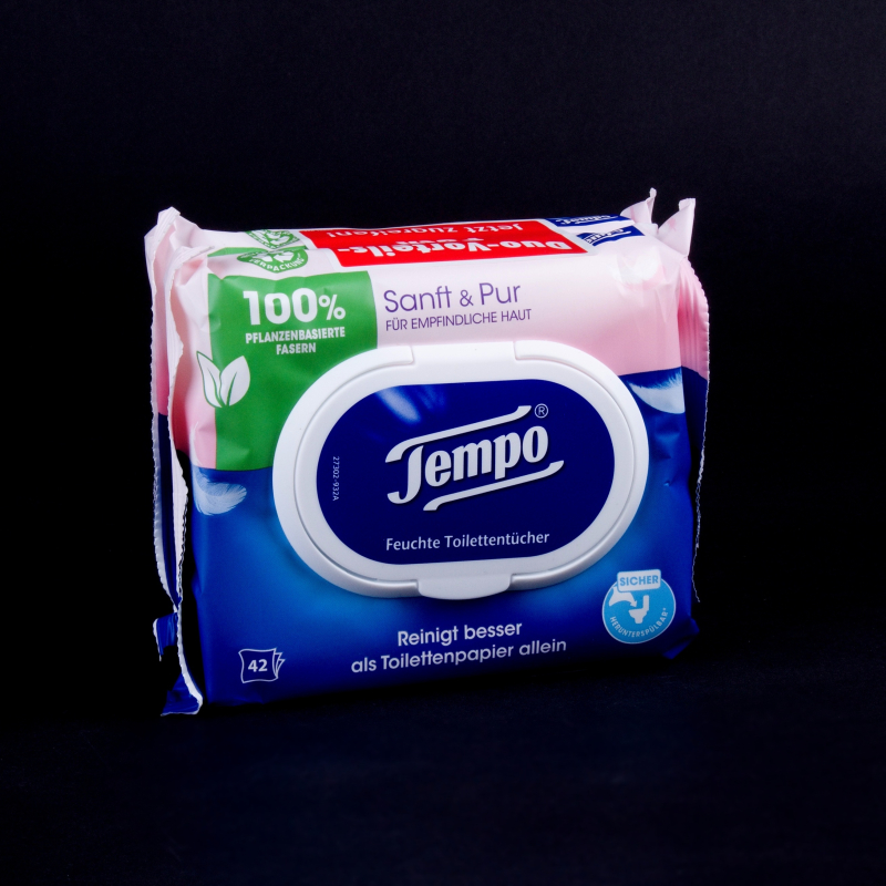 Vlhký toaletní papír Pur Tempo