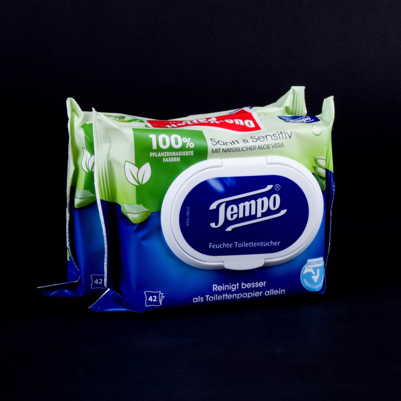 Vlhký toaletní papír Sensitive Tempo