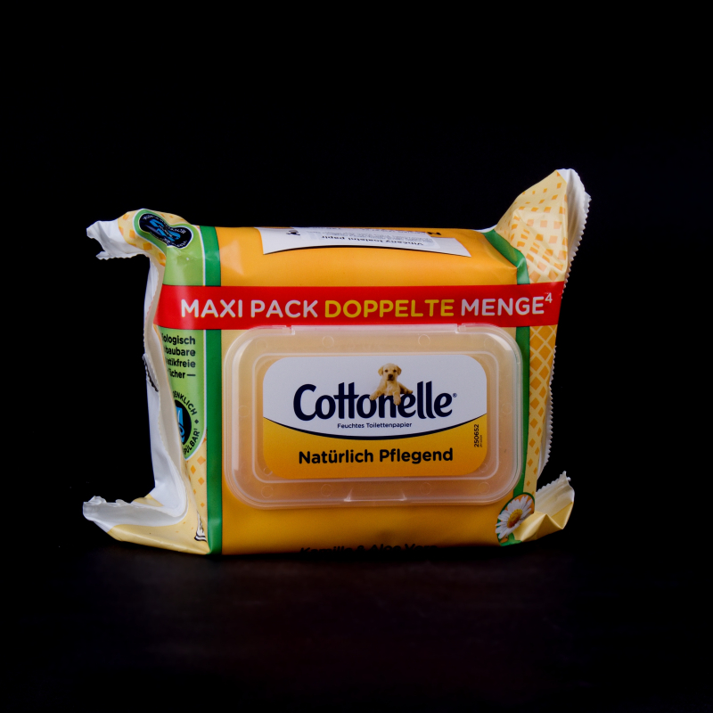 Vlhčený toaletní papír Cottonelle Heřmánek a Aloe vera