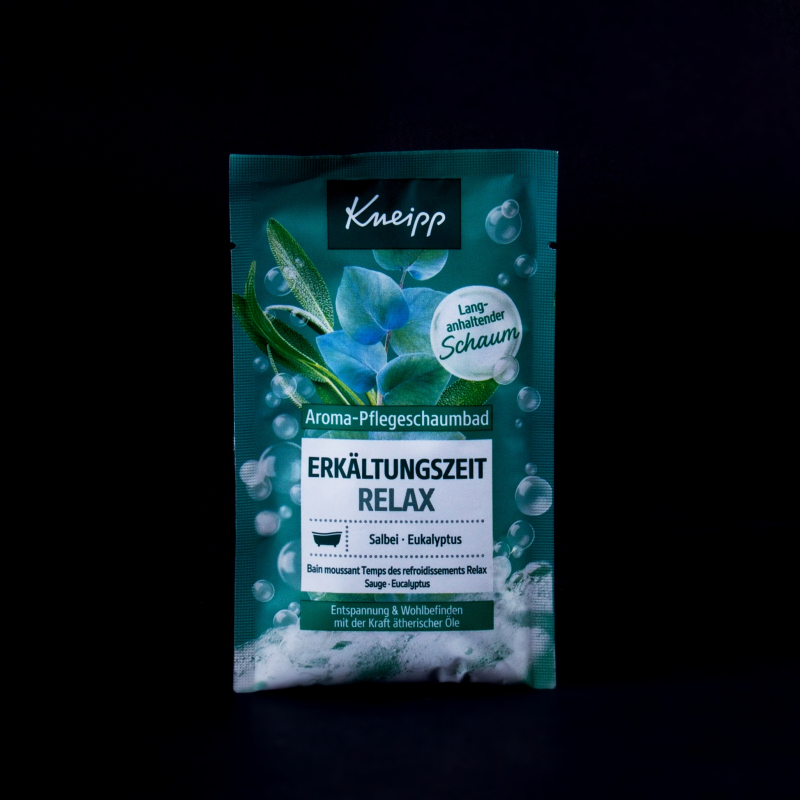 Pěnová koupel Relaxace v chladném období šalvěj Eukalyptus Kneipp