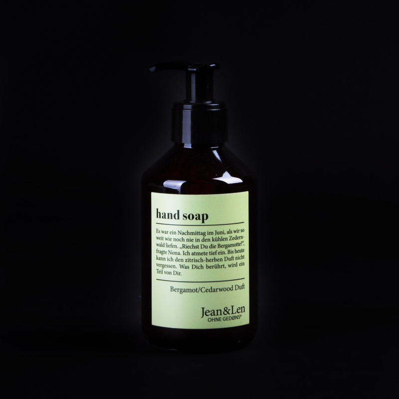 Mýdlo na ruce s vůní Bergamotu a cedrového dřeva Jean&Len